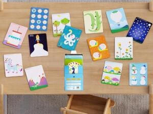 Tots & Folks Silinebilir Parmak Boyası Aktivite Kartları - Wipe Clean Finger Paint Activity Cards - Fingerprint Activities - 16 Kart 32 Aktivite, Yeniden Kullanılabilir, 3 Yaş ve Üzeri