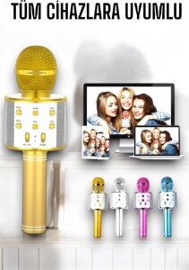 Taşınabilir Bluetooth Karaoke Mikrofon: Hafıza Kart Girişli, Etkileyici Performans