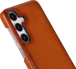 Samsung Galaxy S25 Uyumlu, Hakiki Deri, El Yapımı Arka Kapak, Gölgeli Taba
