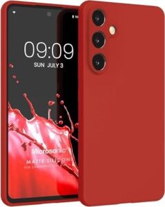 Matte Silicone  Galaxy S26 Plus Için Kılıf Kırmızı [galaxy S26 Plus ile Uyumlu Kılıf - Kırmızı]