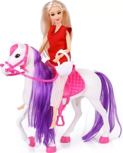 Jasmine Atlı Bebek Beyaz-Pembe