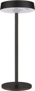 Dubai Solar Şarjlı Masa Lambası – 3 Kademeli Dimmer, Dokunmatik, Type-C Usb, Güneş Enerjili, Siyah Metal Gövde, 31 cm