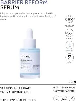 Anyong Bariyer Onarıcı, Kırışıklık ve Yaşlanma Karşıtı Serum (Hyalüronik Asit & Peptit & Seramid & Ginseng)
