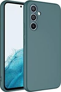 Galaxy A54 ile Uyumlu Kapak Içi Kadife Kamera Korumalı Lansman Silikon Kılıf - Yeşil