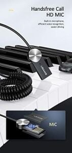 Bluetooth 5.0 Receiver USB Aux Wireless Araç Kiti Telefon Konuşma Müzik Dinleme BA01 SJ464LVX