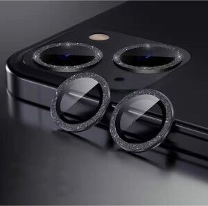 Iphone 14 14 Plus 15 15 Plus Birebir Ile Uyumlu Kamera Lens Koruyucu Cam, Simli Siyah
