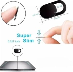 Kamera Kapatıcı 3 Lü Set Laptop Telefon Tablet Uyumlu Siyah Ultra Ince Kaydırmalı Webcam Gizlilik Kapağı Siyah