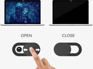 Kamera Kapatıcı 3 Lü Set Laptop Telefon Tablet Uyumlu Siyah Ultra Ince Kaydırmalı Webcam Gizlilik Kapağı Siyah