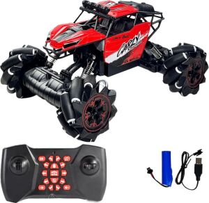 Oyuncak 2.4 Uzaktan Kumandalı 4x4 Full Fonksiyon Drif Atabilen Şarjlı Off Road Arazi Arabası Mavi- Kırmızı (Kırmızı)
