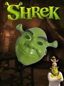Yeşil Shrek Maskesi