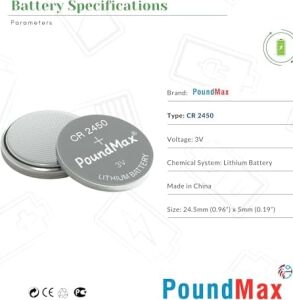 10 x Poundmax 2450 CR2450 DL2450 3V Lityum Madeni Para Pilleri