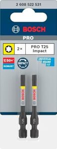 2x Pro Torx Impact Uç (120 x 50 Mm, Professional Aksesuar Vidalama, Vidalama)