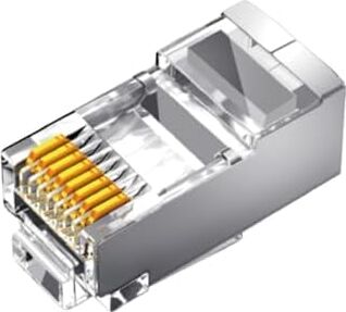 Cat6 Metal 8P8C Ethernet Konnektörü Altın Kaplama 102 Adet
