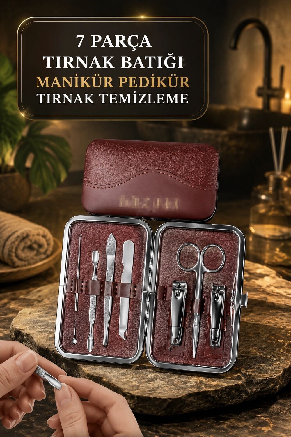 Tırnak Batığı Temizliği ve Günlük Bakım Için 7 Parça Profesyonel Set