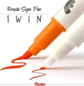 Brush Sing Pen Twin Çift Taraflı Fırça Uçlu Kalem Zeytin Yeşili