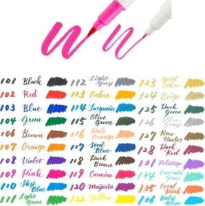Brush Sing Pen Twin Çift Taraflı Fırça Uçlu Kalem Zeytin Yeşili