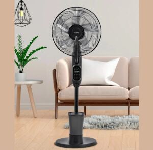 Ayaklı Siyah Vantilatör 2 Yıl Garantili Zaman Ayarlı Kumandalı Sessiz Pervaneli Fan