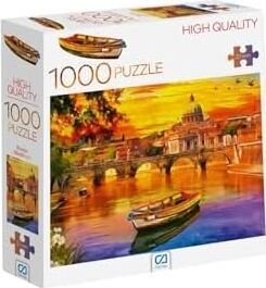 Roma Manzaralı 1000 Parça 2,2mm Kalınlık 48X68CM Profesyonel Hobi Puzzle Yapboz Serisi
