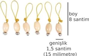 Bebek Yılbaşı Ağaç Süs Hobi Zilli Ağaç Boncuk Çok Amaçlı Etkinlik Doğum Günü Zil Dekoratif Süsü Hediye 6 Adet Set