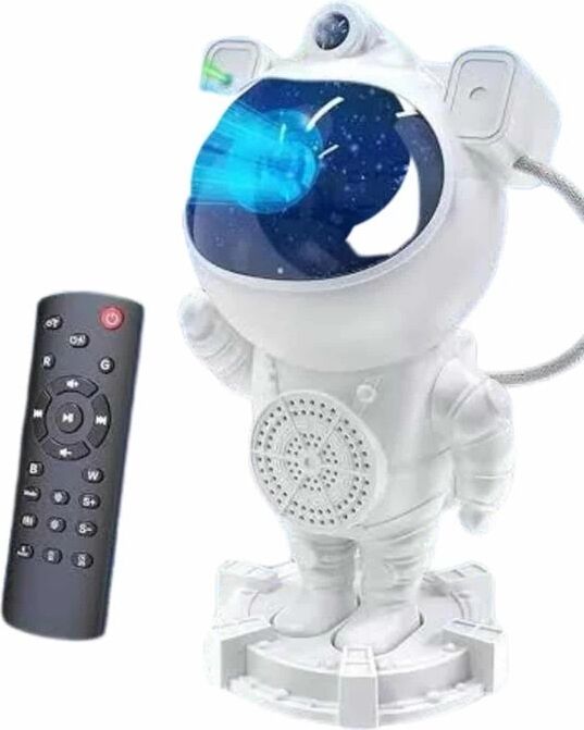 Gece Lambası Astronot Bluetooth Hoparlörlü Galaksi Işık Projektörü