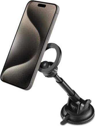 Magsafe Araç Içi Telefon Tutucu Dashboard (Ön Konsol ile Uyumlu) iPhone & Magfit ile Uyumlu + Dahili Metal Halka MFT35 Black - ACP08313