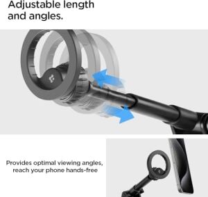 Magsafe Araç Içi Telefon Tutucu Dashboard (Ön Konsol ile Uyumlu) iPhone & Magfit ile Uyumlu + Dahili Metal Halka MFT35 Black - ACP08313