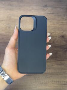 Silikon Kılıf Xfab Siyah iPhone 14 Pro Max ile Uyumlu