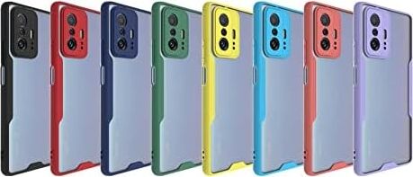 Xiaomi Mi 11T Pro Kılıf Mat Kamera Korumalı Silikon Platin