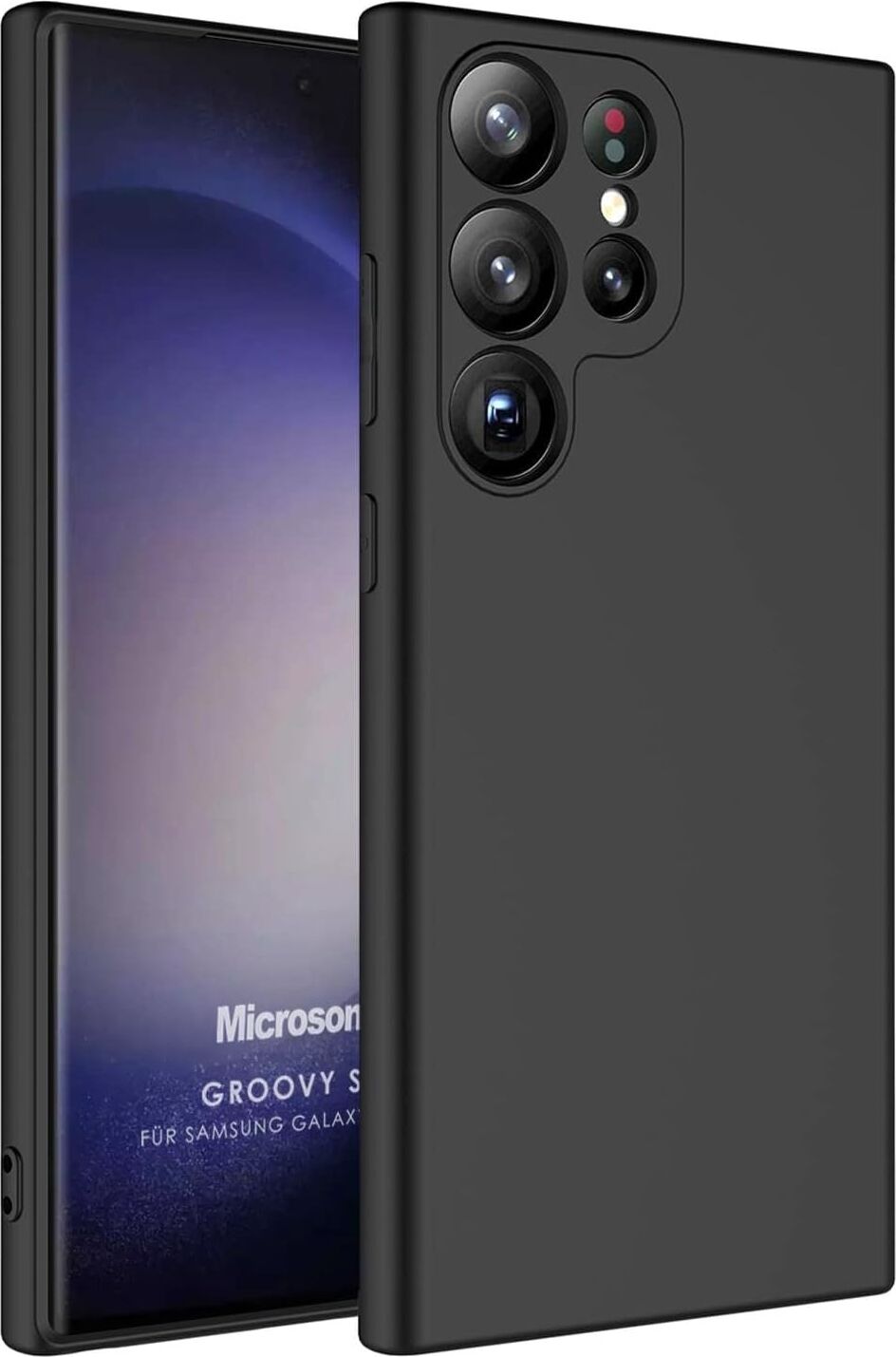 Galaxy S23 Ultra Için Kılıf Groovy Soft Siyah [galaxy S23 Ultra ile Uyumlu Kılıf - Siyah]