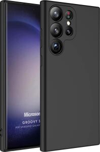Galaxy S23 Ultra Için Kılıf Groovy Soft Siyah [galaxy S23 Ultra ile Uyumlu Kılıf - Siyah]