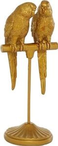 Deco 79 Polystone Papağan Heykel, 3'' x 3'' x 9'', Altın