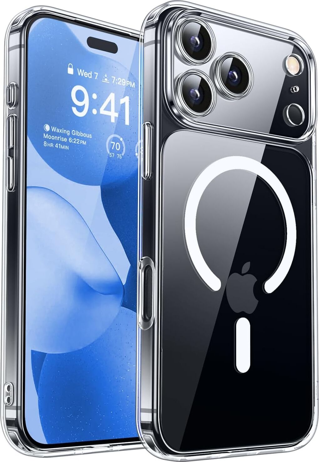, iPhone 17 Pro, Magsafe ile Uyumlu Güçlü Manyetik Kılıf, Sararmaz Sert Pc Çevre Dostu Kapak, Ahize/hoparlör Filtreli, Gerçek Buton Hissi, Kamera Yükseltili, Ince Kapak, Case (Şeffaf)