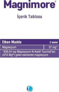 Magnimore Magnezyum Içeren Takviye Edici Gıda 60 Kapsül