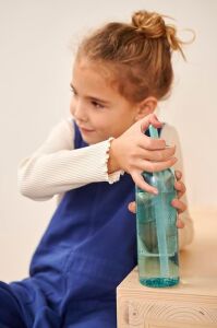 – Pipetli Içecek Şişesi Campus Flip-Up 500 ml Pembe – Çocuklar Için Pipetli Su Şişesi – Gazlı Asitlere Uygundur – Sızdırmaz