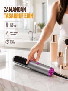Saç Düzleştirme ve Hacimlendirme Fonksiyonlu Fırça