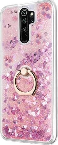 Xiaomi Redmi Note 8 Pro Için Kılıf Glitter Liquid Holder Pembe [redmi Note 8 Pro ile Uyumlu Kılıf - Pembe]