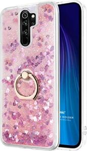 Xiaomi Redmi Note 8 Pro Için Kılıf Glitter Liquid Holder Pembe [redmi Note 8 Pro ile Uyumlu Kılıf - Pembe]
