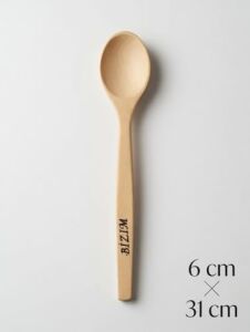 Bizim Şimşir Ağacı Servis Kaşığı, Doğal Ahşap, 31 cm Uzun Saplı, El Yapımı, Mutfak Karıştırıcı Kaşık