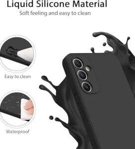Galaxy A55 Uyumlu Lansman Liquid Silicone Kılıf Şok Emici Full Kasa Koruma Sağlayan Kılıf (Siyah)