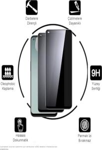 Galaxy S25 Fe ile Uyumlu Tam Kaplayan Privacy Hayalet Temperli Ekran Koruycu Cam