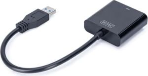 USB 3.0 Görüntü Adaptörü, USB A - HDMI Tip A, Full Hd, 1920 x 1080 Piksel, Plastik, Siyah