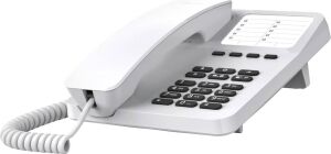 Gigaset Desk 400 - Elastik Kablolu Kablolu Telefon - 10 Kısa Seçim Girişi Için Yer - Seçim Tekrarlama - Işitme Cihazı Uyumlu - Mfv Veya Darbe Seçimi Ayarlanabilir, Beyaz