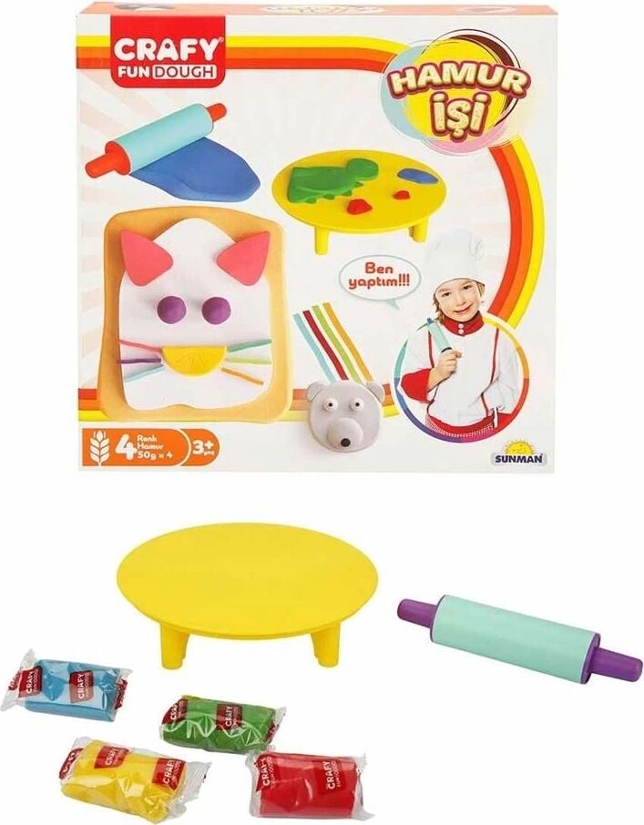 Crafy Hamur Işi Oyun Hamuru Seti 200 G 6 Parça
