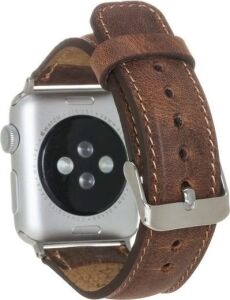 Apple Watch Uyumlu Deri Kordon 42-44-45MM G2 Kahverengi