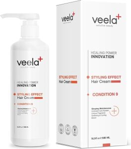 Veela Zor Şekillenen Saçlar Için Durulanmayan Şekillendirici Bakım Kremi Styling Effect Condition 9