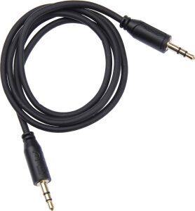 3.5mm - 3.5mm ''-Slim'', Altın Uç, 0.75M, Siyah
