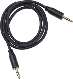 3.5mm - 3.5mm ''-Slim'', Altın Uç, 0.75M, Siyah