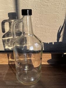 3 Litre Cam Galon Şişe-Sürahi – Sızdırmaz Kapaklı, Geniş Ağızlı Saklama Kabı | Ev Yapımı Içecek, Zeytinyağı ve Sirke Için Uygun