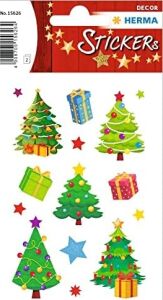 15626 Çıkartma Noel Ağacı Kağıt, Kendinden Yapışkanlı, Kalıcı, 2 Yaprak / 30 Çıkartma