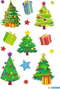 15626 Çıkartma Noel Ağacı Kağıt, Kendinden Yapışkanlı, Kalıcı, 2 Yaprak / 30 Çıkartma